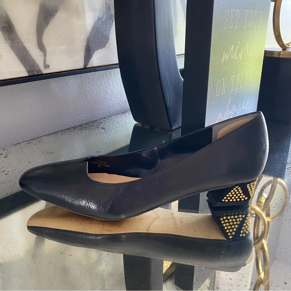 J. Renee Black Heels with Gold Bead Accents - Picture 7 of 8